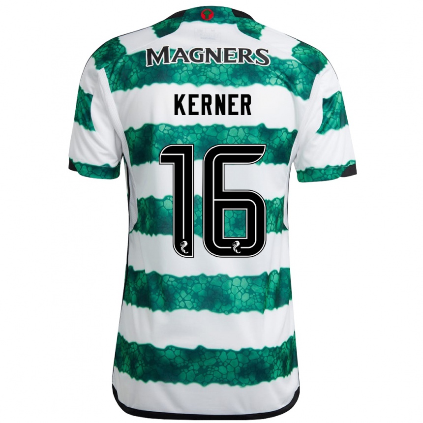 Niño Fútbol Camiseta Hana Kerner #16 Verde 1ª Equipación 2023/24