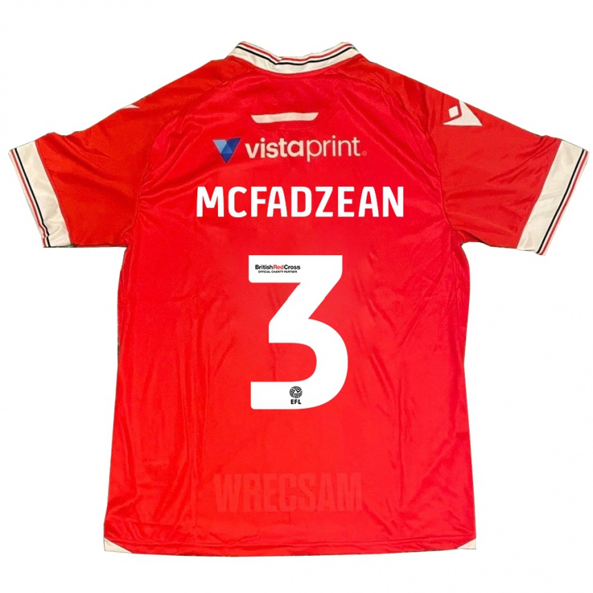 Niño Fútbol Camiseta Callum Mcfadzean #3 Rojo 1ª Equipación 2023/24