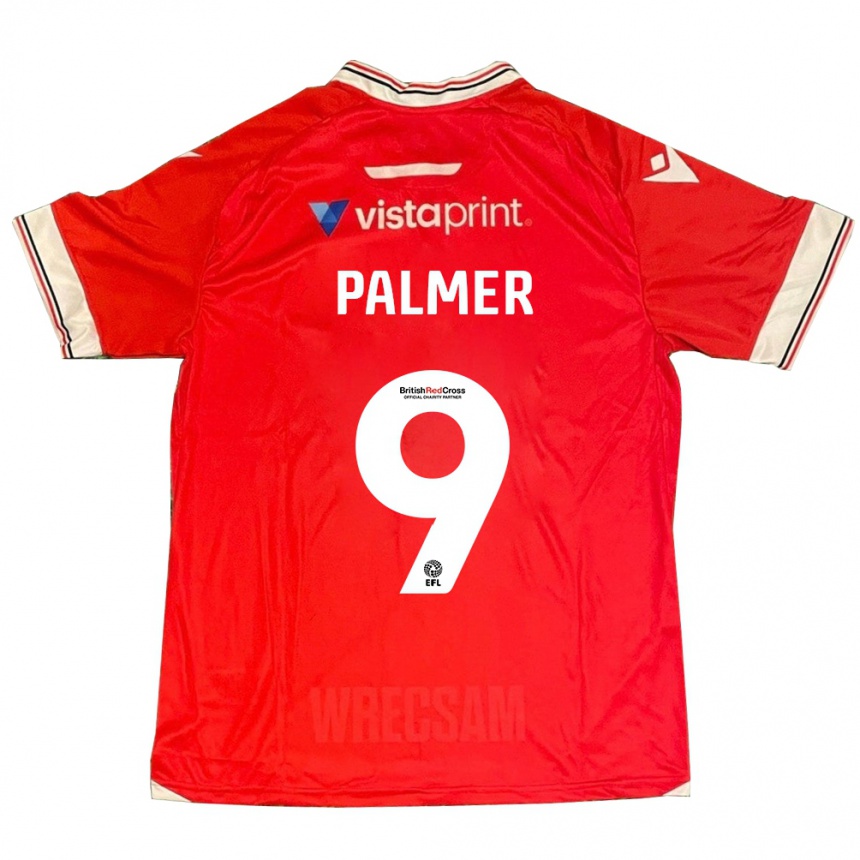 Niño Fútbol Camiseta Ollie Palmer #9 Rojo 1ª Equipación 2023/24