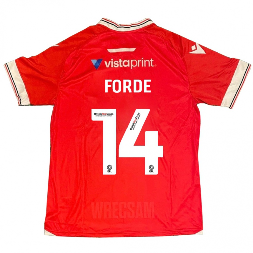 Niño Fútbol Camiseta Anthony Forde #14 Rojo 1ª Equipación 2023/24