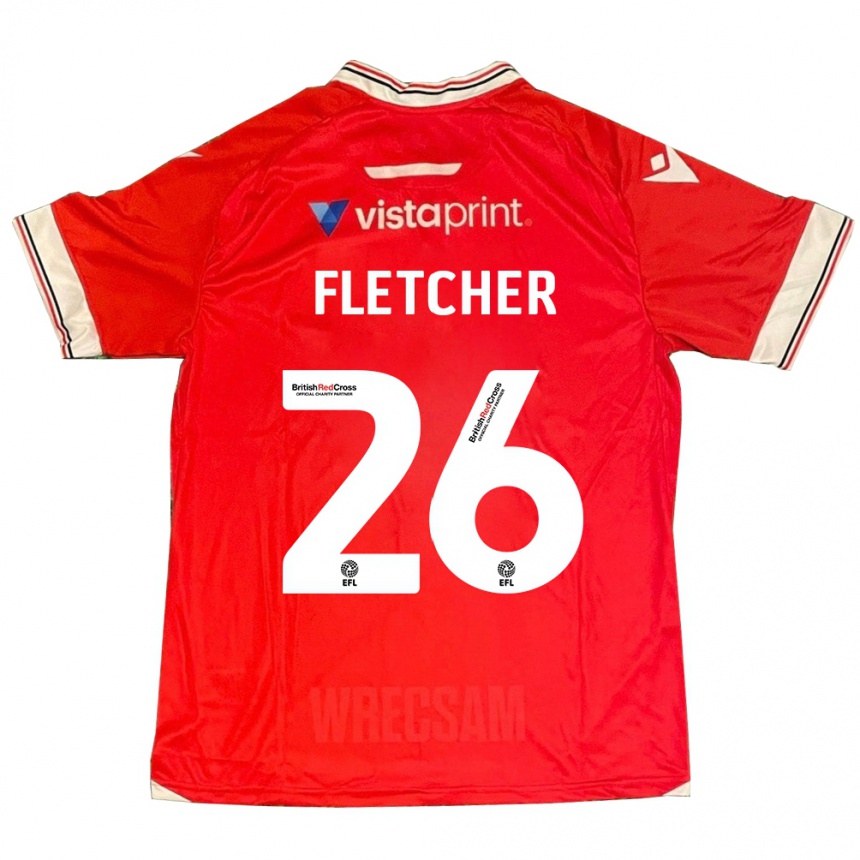 Niño Fútbol Camiseta Steven Fletcher #26 Rojo 1ª Equipación 2023/24