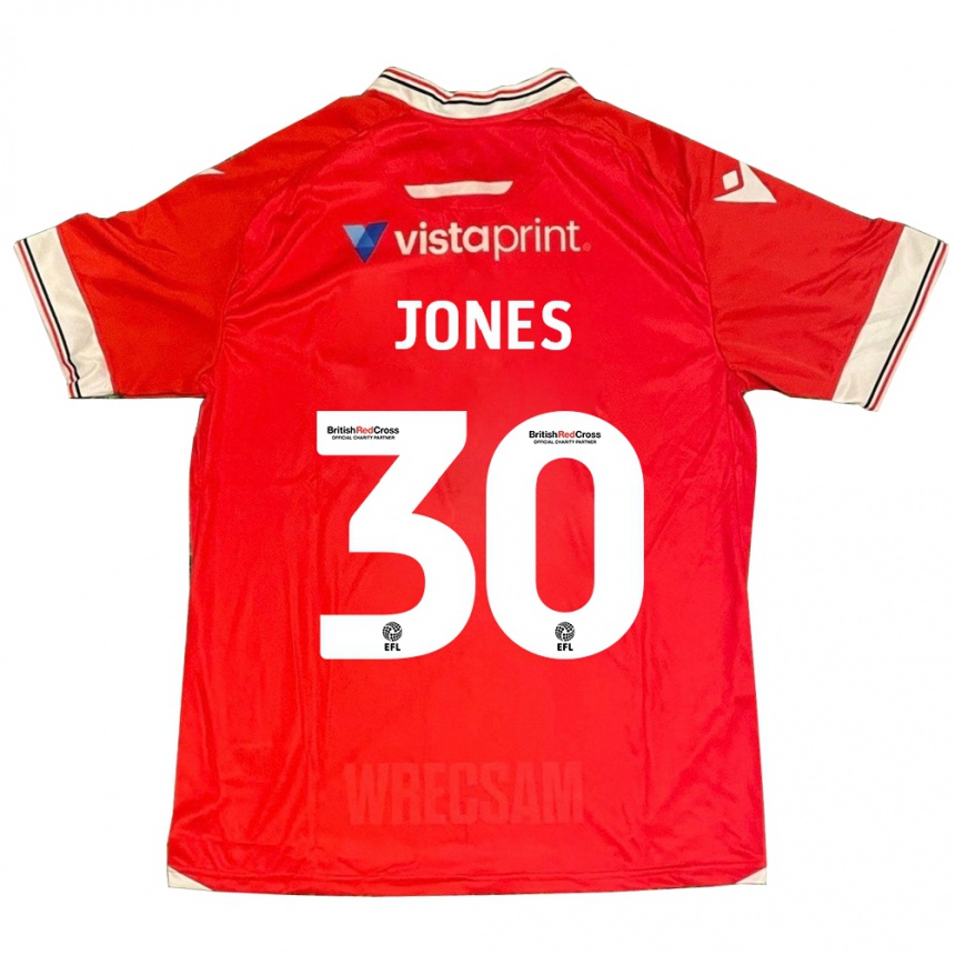 Niño Fútbol Camiseta James Jones #30 Rojo 1ª Equipación 2023/24