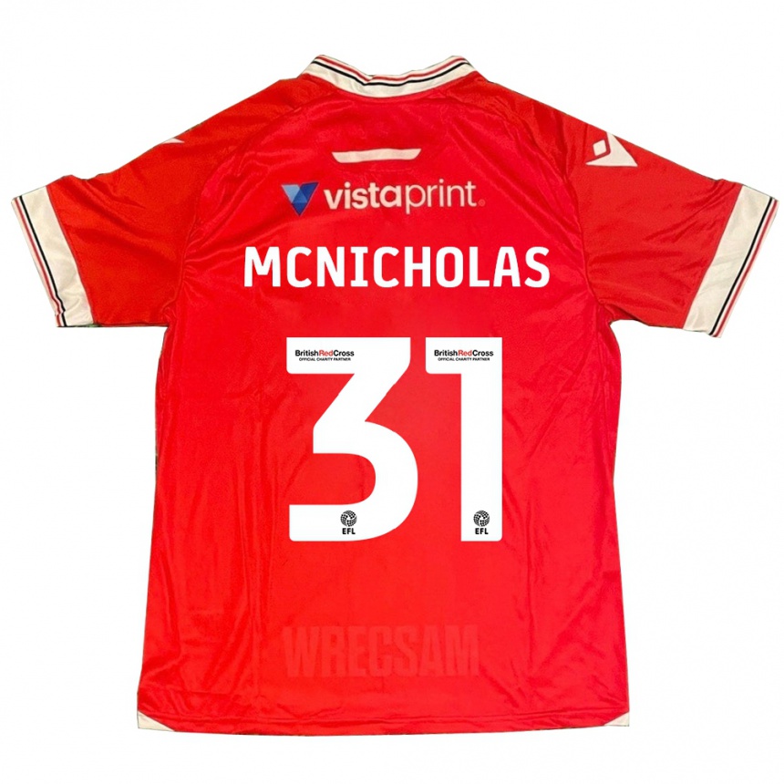 Niño Fútbol Camiseta Luke Mcnicholas #31 Rojo 1ª Equipación 2023/24