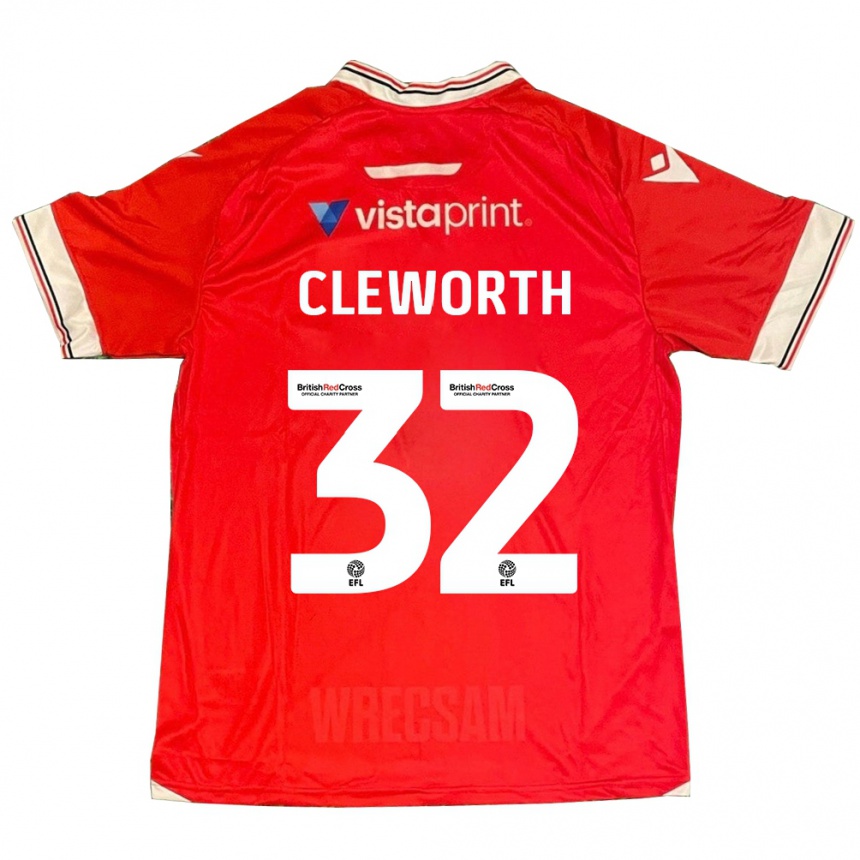 Niño Fútbol Camiseta Max Cleworth #32 Rojo 1ª Equipación 2023/24