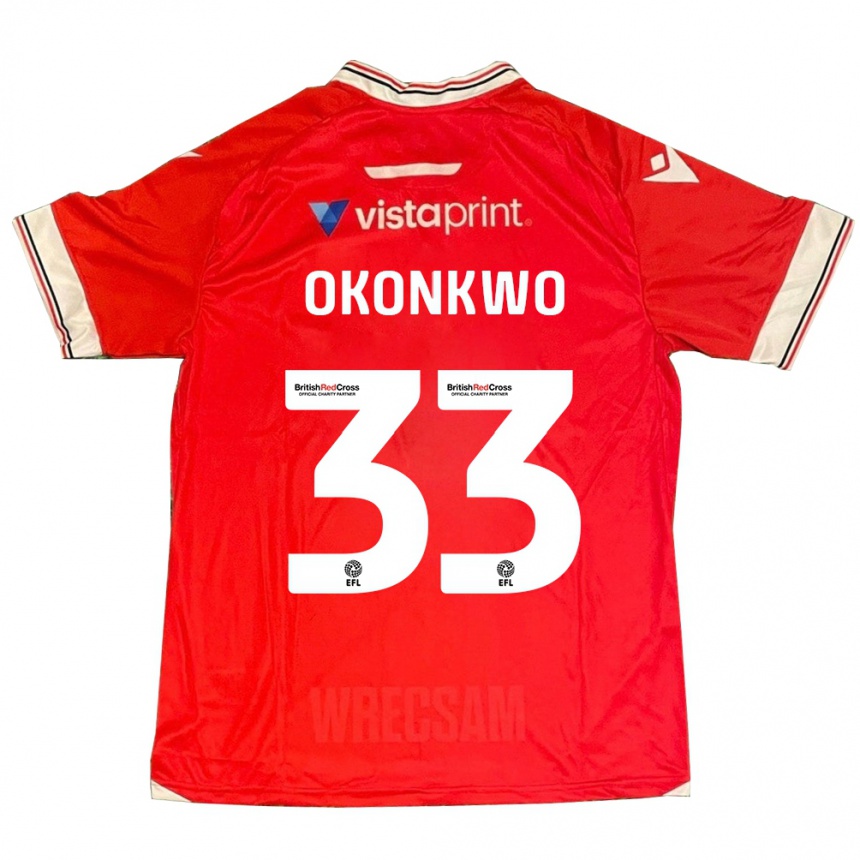 Niño Fútbol Camiseta Arthur Okonkwo #33 Rojo 1ª Equipación 2023/24