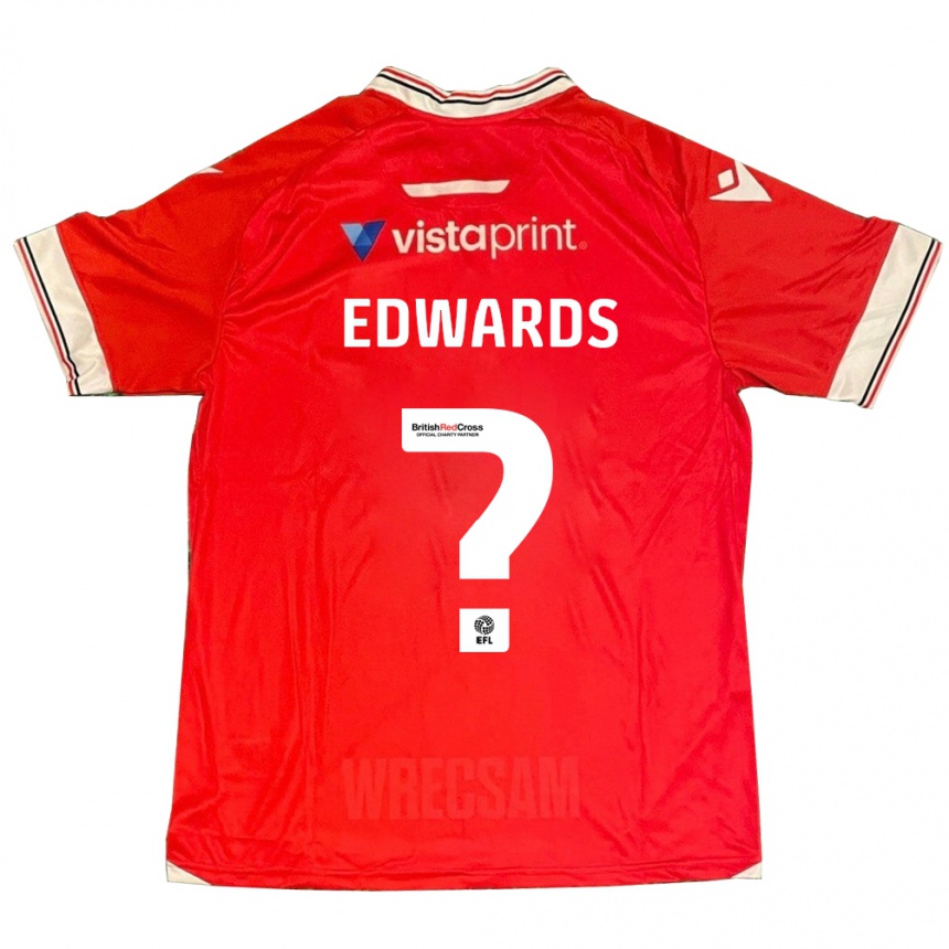 Niño Fútbol Camiseta Callum Edwards #0 Rojo 1ª Equipación 2023/24