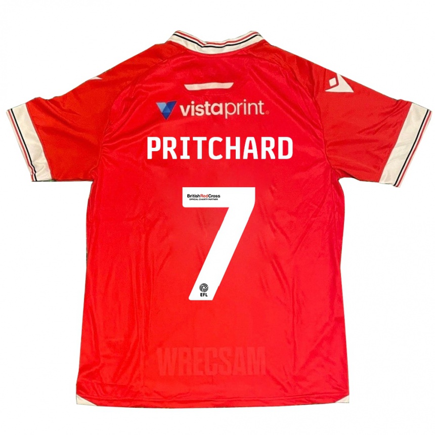 Niño Fútbol Camiseta Rebecca Pritchard #7 Rojo 1ª Equipación 2023/24