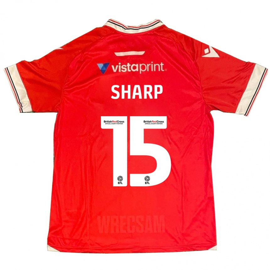 Niño Fútbol Camiseta Katie Sharp #15 Rojo 1ª Equipación 2023/24