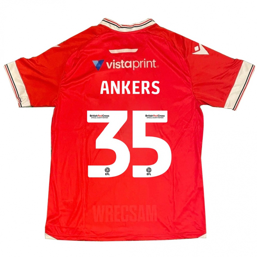 Niño Fútbol Camiseta Chloe Ankers #35 Rojo 1ª Equipación 2023/24