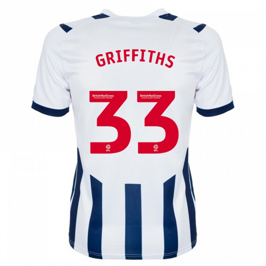 Niño Fútbol Camiseta Josh Griffiths #33 Blanco 1ª Equipación 2023/24