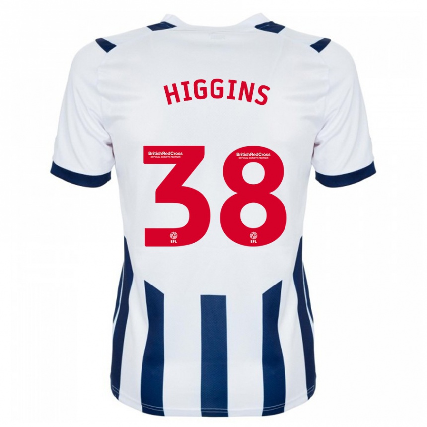 Niño Fútbol Camiseta Akeel Higgins #38 Blanco 1ª Equipación 2023/24