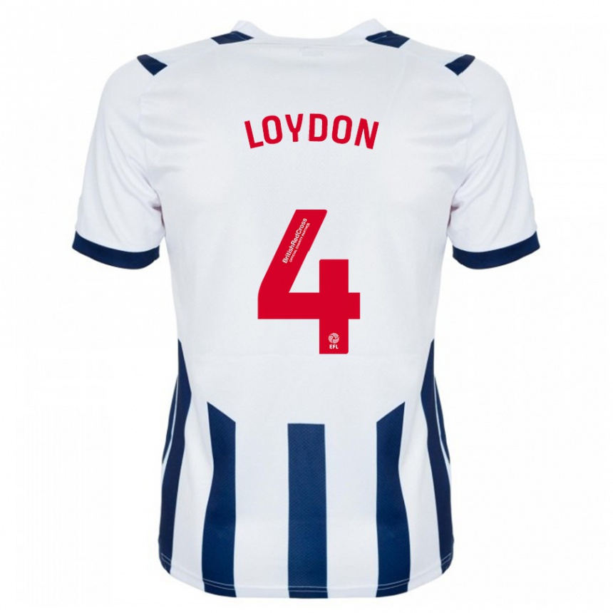 Niño Fútbol Camiseta Abi Loydon #4 Blanco 1ª Equipación 2023/24