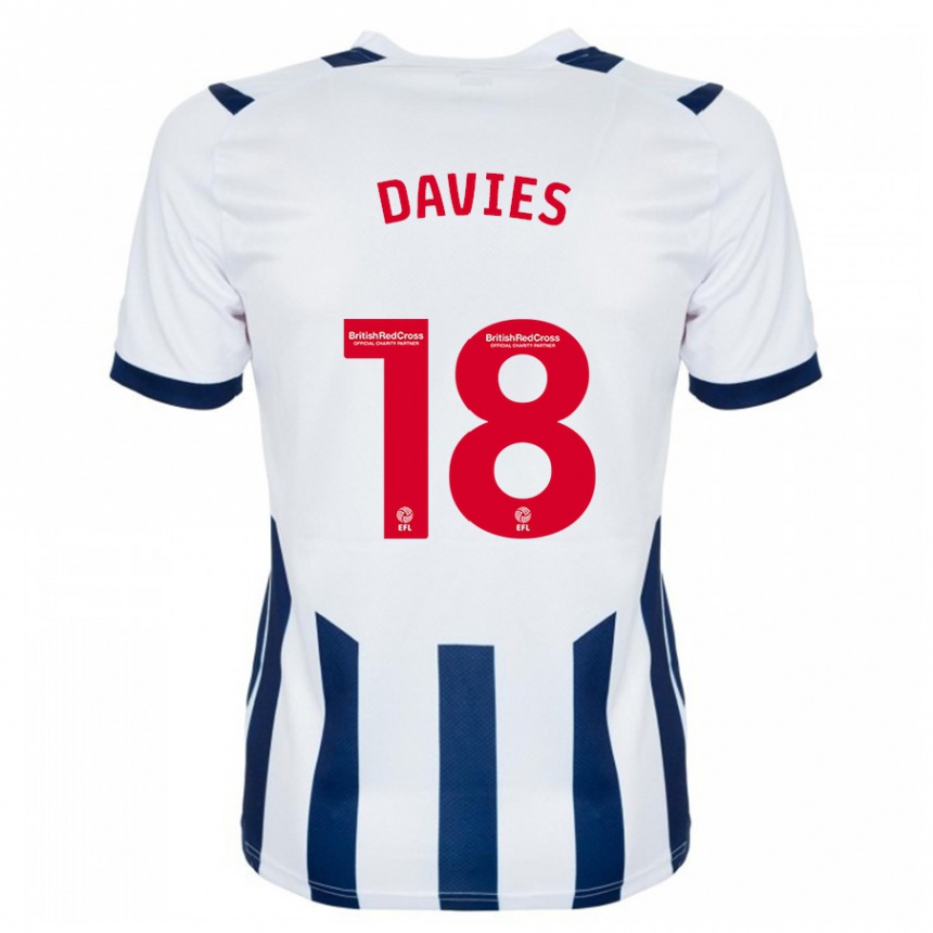 Niño Fútbol Camiseta Jessica Davies #18 Blanco 1ª Equipación 2023/24