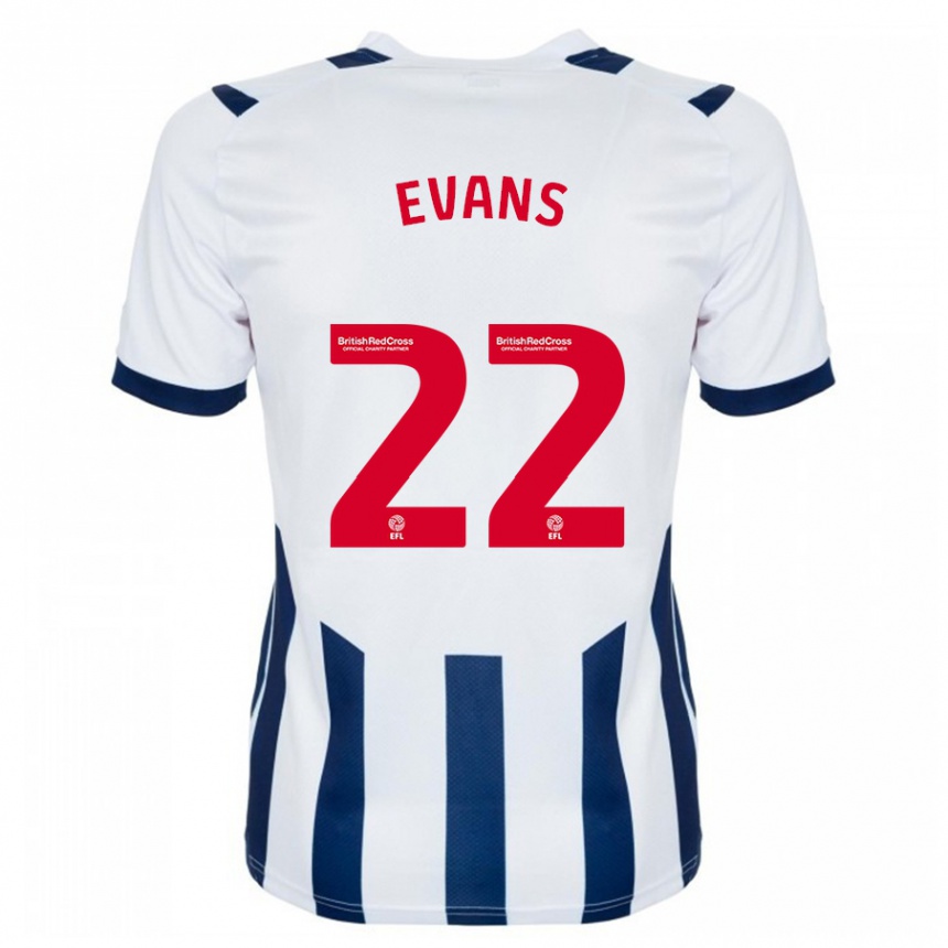 Niño Fútbol Camiseta Kate Evans #22 Blanco 1ª Equipación 2023/24