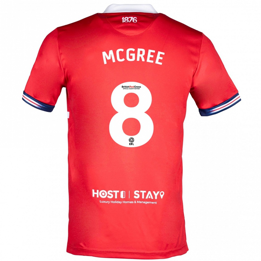 Niño Fútbol Camiseta Riley Mcgree #8 Rojo 1ª Equipación 2023/24