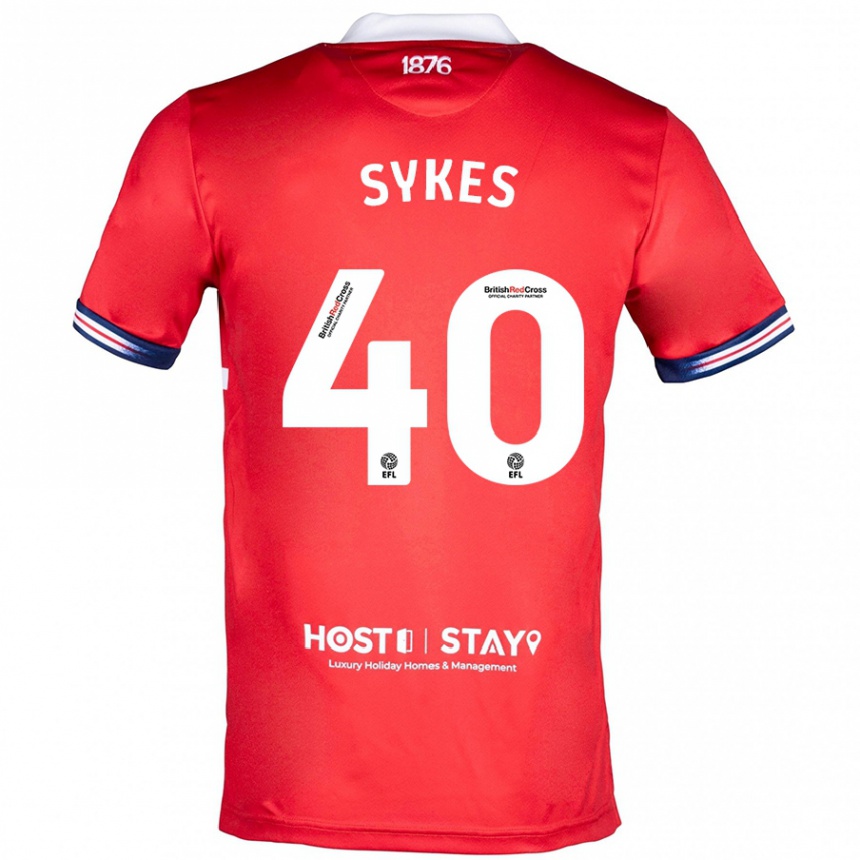 Niño Fútbol Camiseta Cain Sykes #40 Rojo 1ª Equipación 2023/24