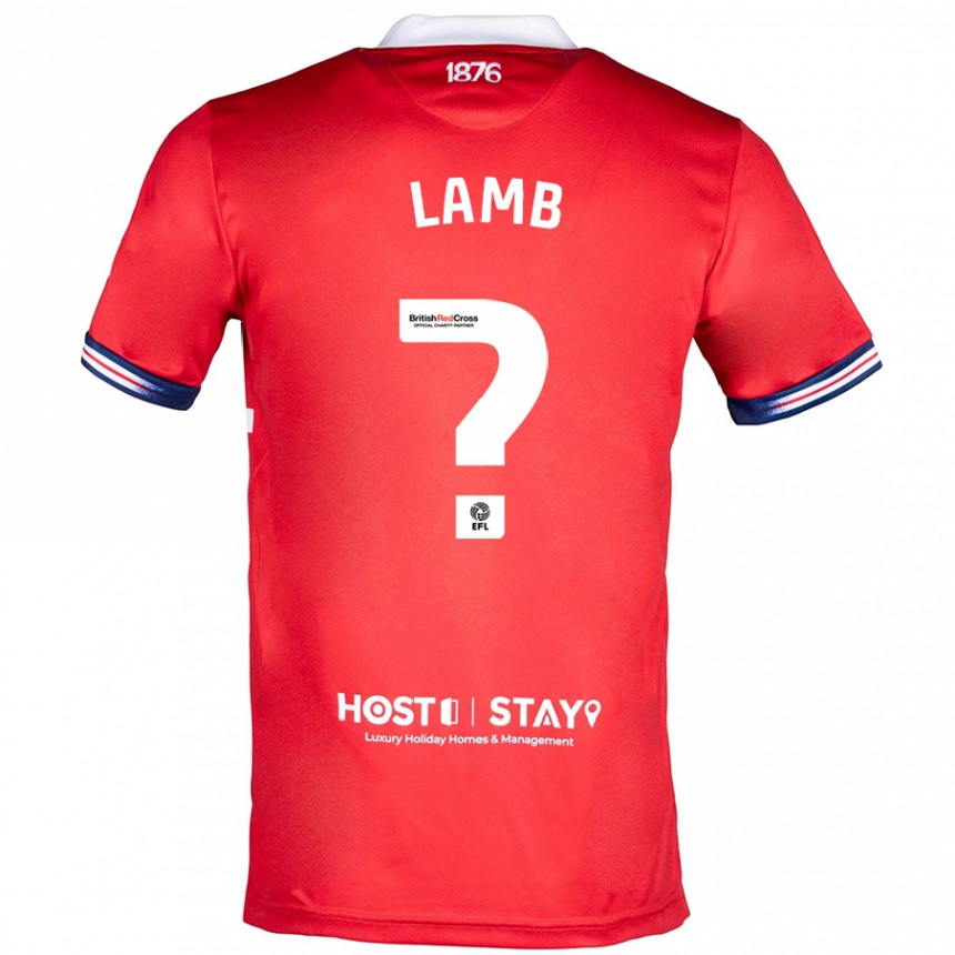 Niño Fútbol Camiseta Oliver Lamb #0 Rojo 1ª Equipación 2023/24