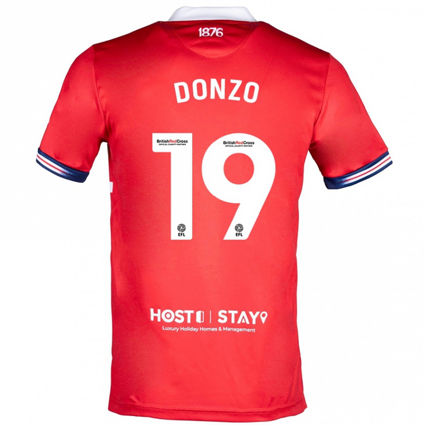 Niño Fútbol Camiseta Jolie Donzo #19 Rojo 1ª Equipación 2023/24