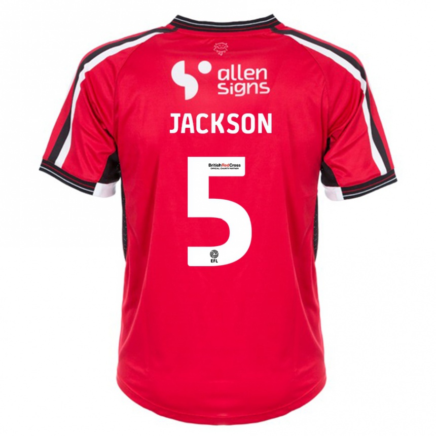 Niño Fútbol Camiseta Adam Jackson #5 Rojo 1ª Equipación 2023/24