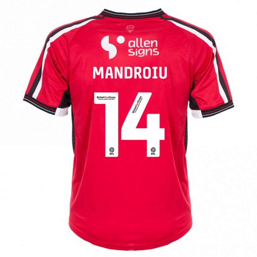 Niño Fútbol Camiseta Daniel Mandroiu #14 Rojo 1ª Equipación 2023/24