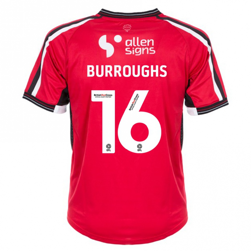 Niño Fútbol Camiseta Jack Burroughs #16 Rojo 1ª Equipación 2023/24