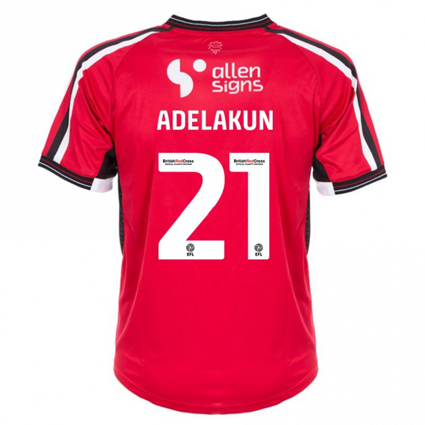 Niño Fútbol Camiseta Hakeeb Adelakun #21 Rojo 1ª Equipación 2023/24