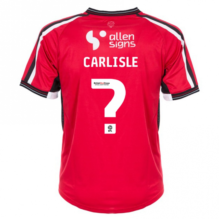 Niño Fútbol Camiseta Charlie Carlisle #0 Rojo 1ª Equipación 2023/24