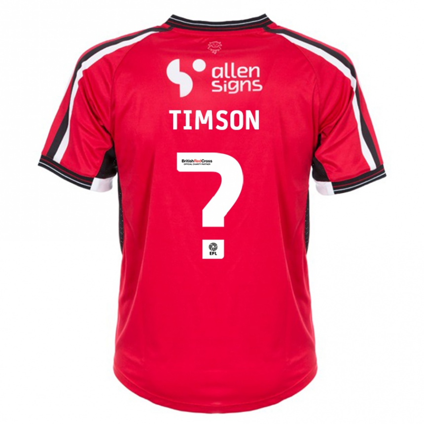 Niño Fútbol Camiseta Lana Timson #0 Rojo 1ª Equipación 2023/24