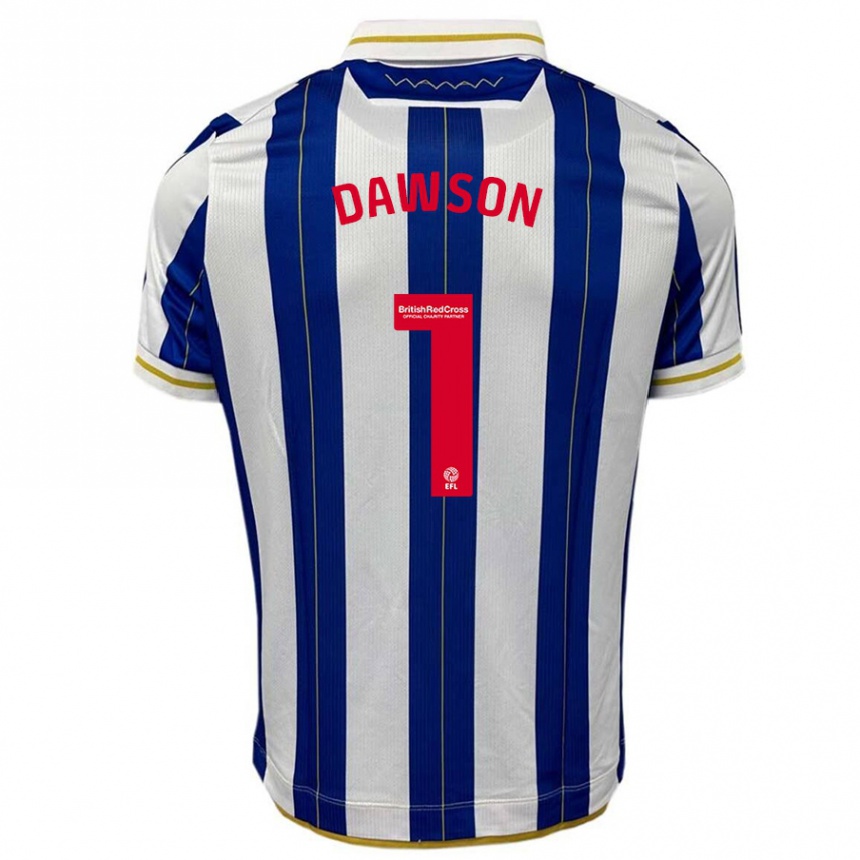 Niño Fútbol Camiseta Cameron Dawson #1 Azul Blanco 1ª Equipación 2023/24