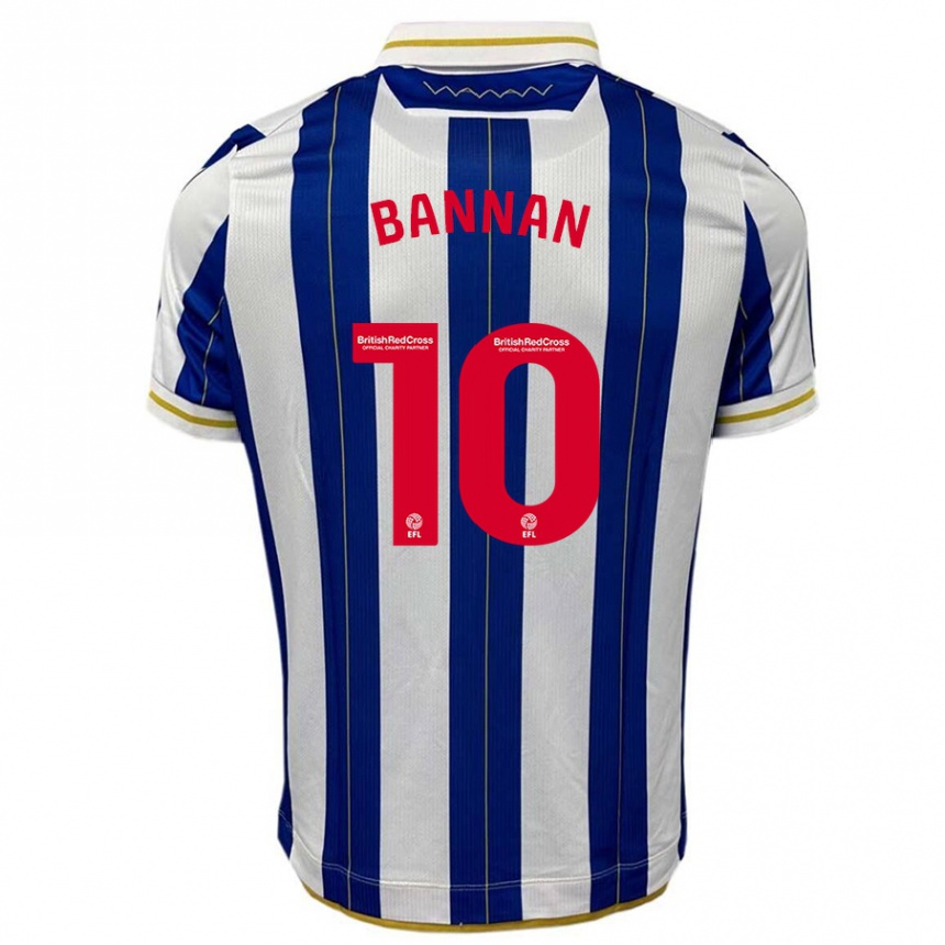 Niño Fútbol Camiseta Barry Bannan #10 Azul Blanco 1ª Equipación 2023/24