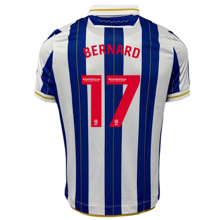 Niño Fútbol Camiseta Di'shon Bernard #17 Azul Blanco 1ª Equipación 2023/24