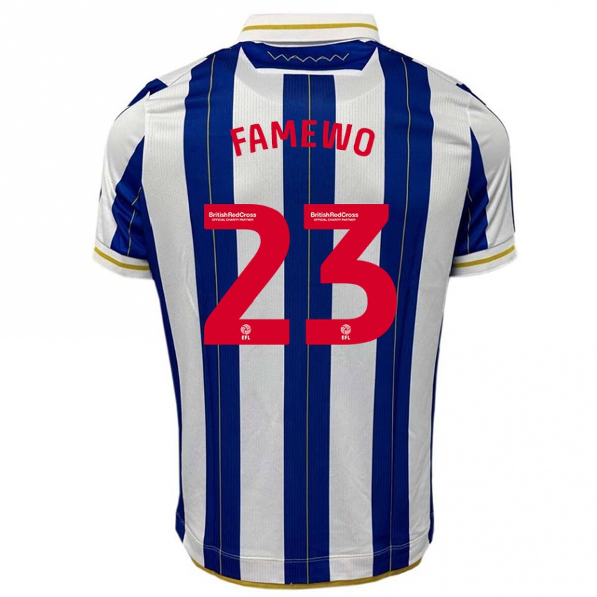 Niño Fútbol Camiseta Akin Famewo #23 Azul Blanco 1ª Equipación 2023/24