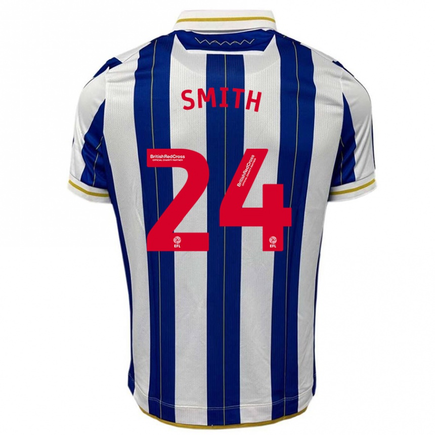 Niño Fútbol Camiseta Michael Smith #24 Azul Blanco 1ª Equipación 2023/24