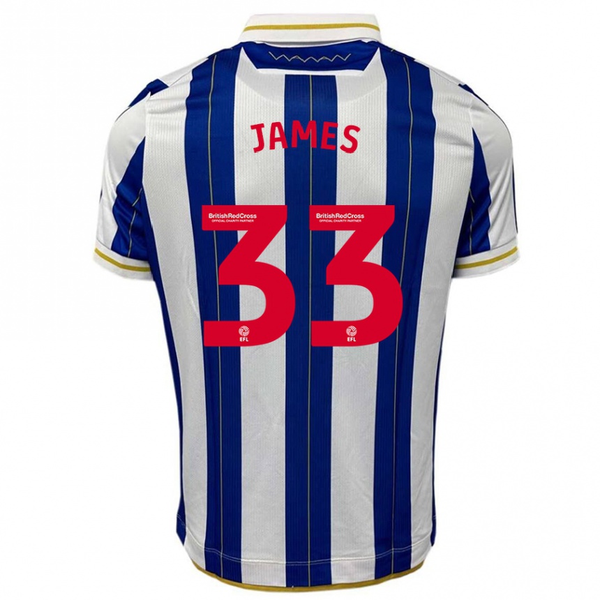 Niño Fútbol Camiseta Reece James #33 Azul Blanco 1ª Equipación 2023/24