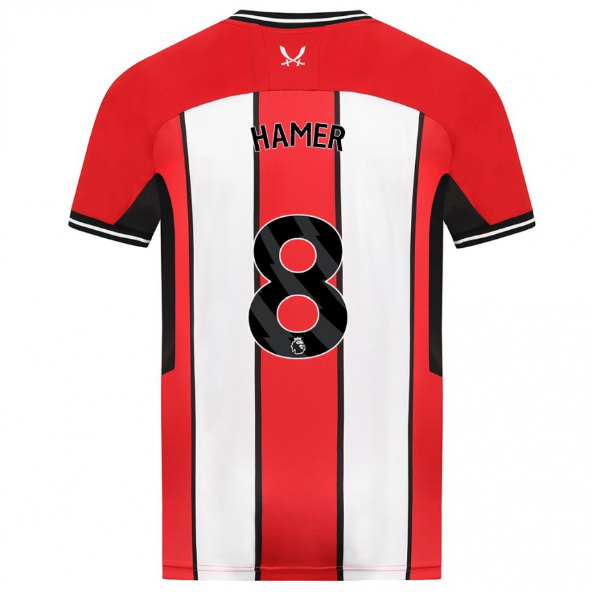 Niño Fútbol Camiseta Gustavo Hamer #8 Rojo 1ª Equipación 2023/24