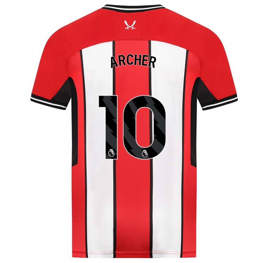 Niño Fútbol Camiseta Cameron Archer #10 Rojo 1ª Equipación 2023/24