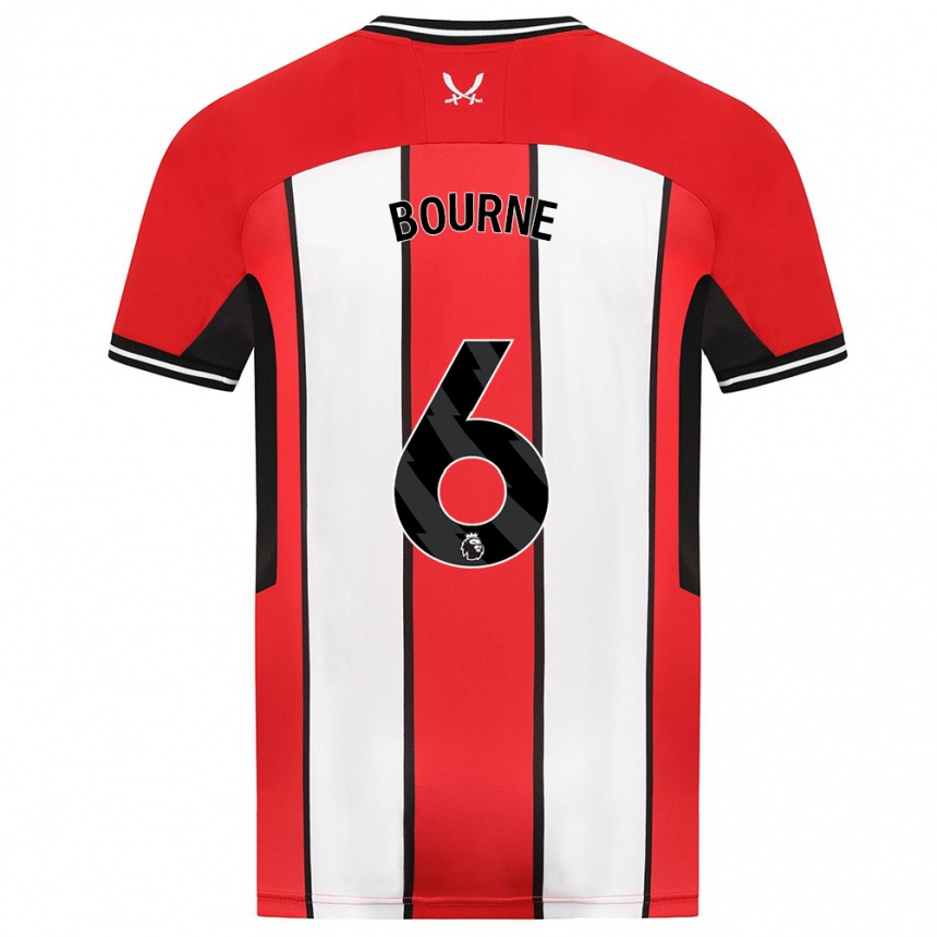 Niño Fútbol Camiseta Tara Bourne #6 Rojo 1ª Equipación 2023/24