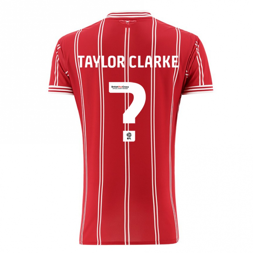 Niño Fútbol Camiseta Omar Taylor-Clarke #0 Rojo 1ª Equipación 2023/24