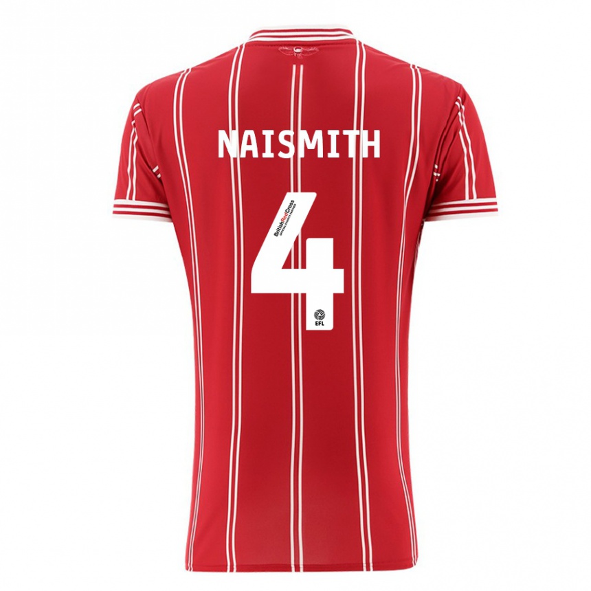 Niño Fútbol Camiseta Kal Naismith #4 Rojo 1ª Equipación 2023/24