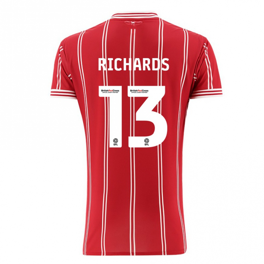 Niño Fútbol Camiseta Harvey Wiles-Richards #13 Rojo 1ª Equipación 2023/24