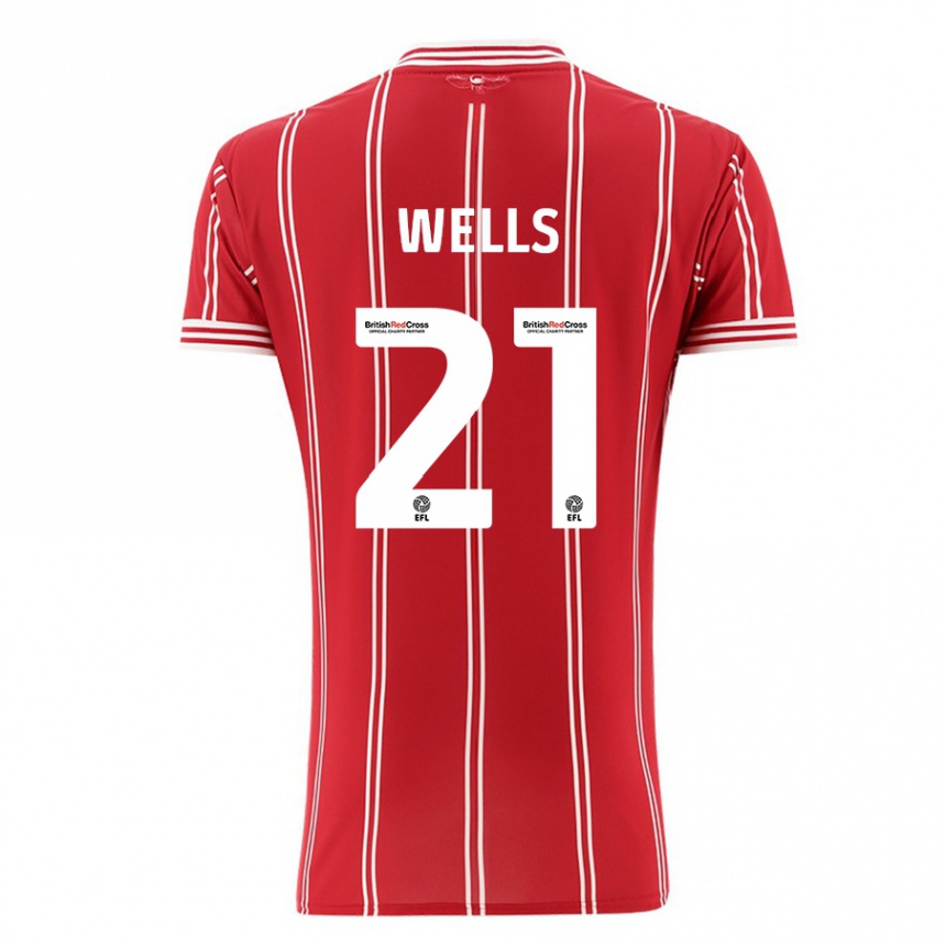 Niño Fútbol Camiseta Nahki Wells #21 Rojo 1ª Equipación 2023/24