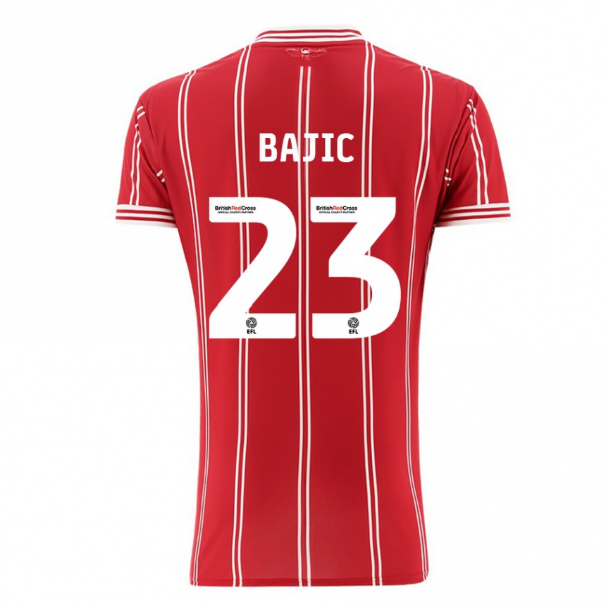 Niño Fútbol Camiseta Stefan Bajic #23 Rojo 1ª Equipación 2023/24