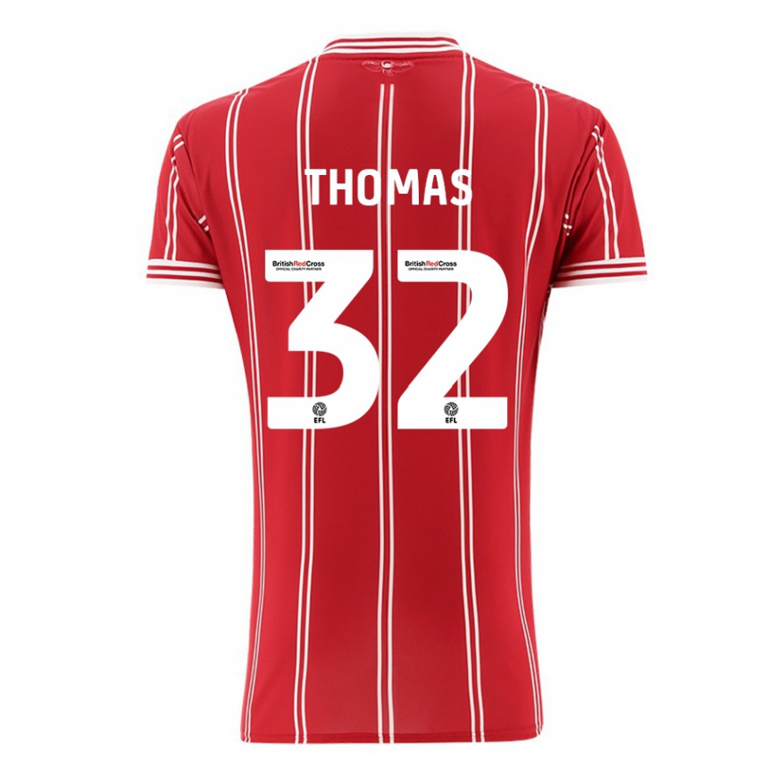 Niño Fútbol Camiseta Lewis Thomas #32 Rojo 1ª Equipación 2023/24