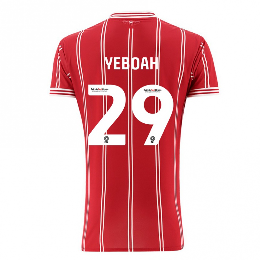 Niño Fútbol Camiseta Ephraim Yeboah #29 Rojo 1ª Equipación 2023/24