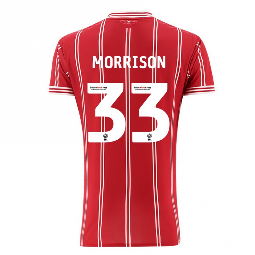 Niño Fútbol Camiseta Elijah Morrison #33 Rojo 1ª Equipación 2023/24