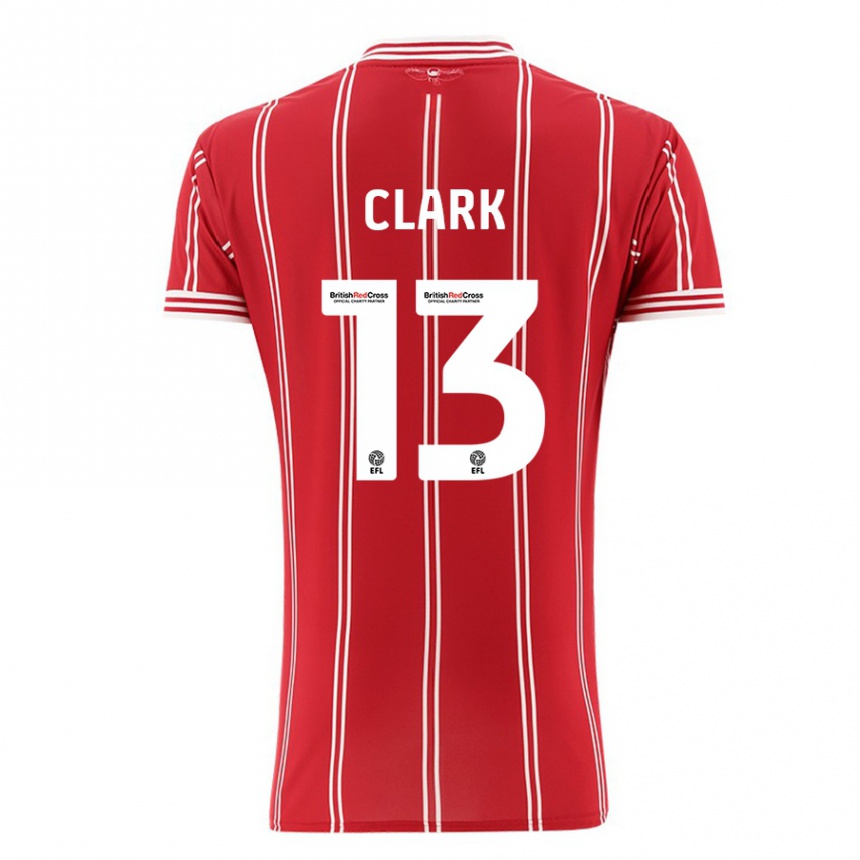 Niño Fútbol Camiseta Olivia Clark #13 Rojo 1ª Equipación 2023/24