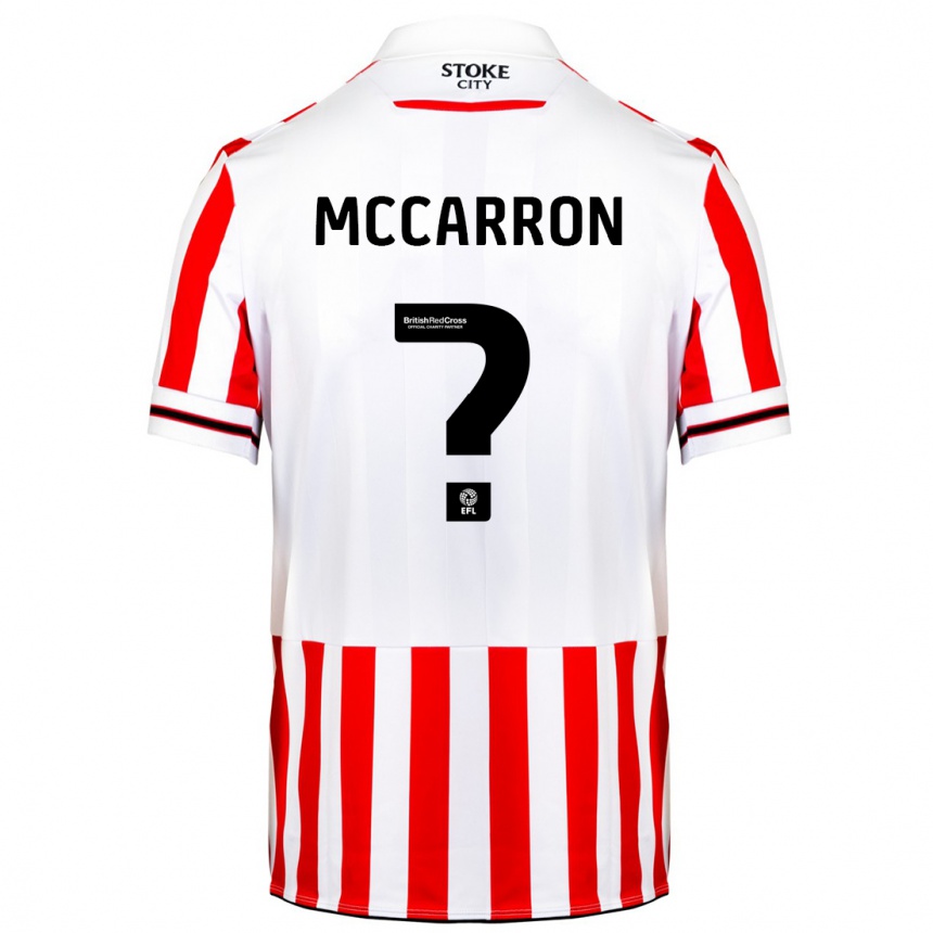 Niño Fútbol Camiseta Liam Mccarron #0 Rojo Blanco 1ª Equipación 2023/24