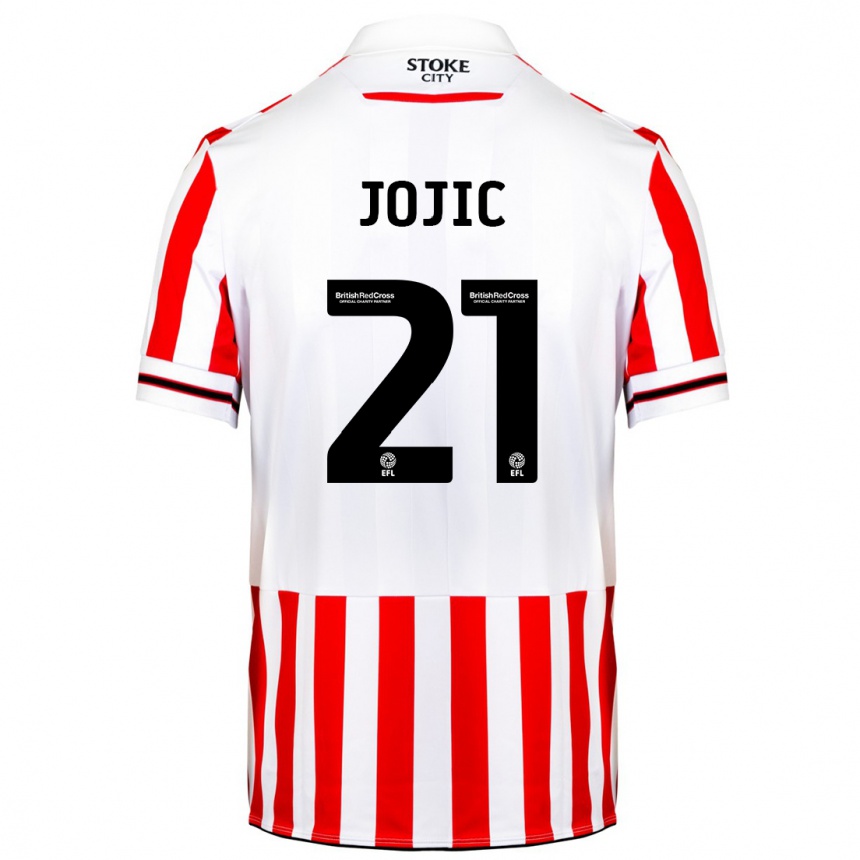 Niño Fútbol Camiseta Nikola Jojic #21 Rojo Blanco 1ª Equipación 2023/24