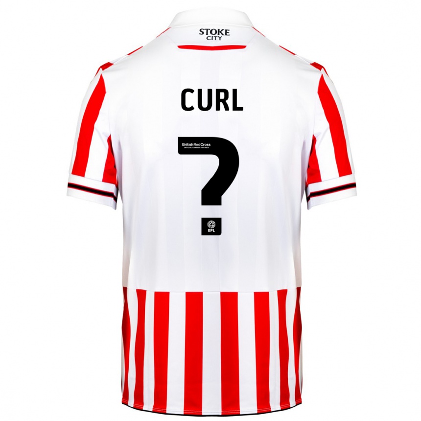Niño Fútbol Camiseta Tom Curl #0 Rojo Blanco 1ª Equipación 2023/24
