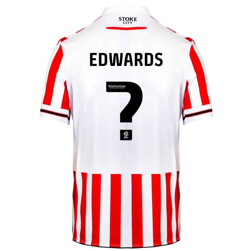 Niño Fútbol Camiseta Charlie Edwards #0 Rojo Blanco 1ª Equipación 2023/24